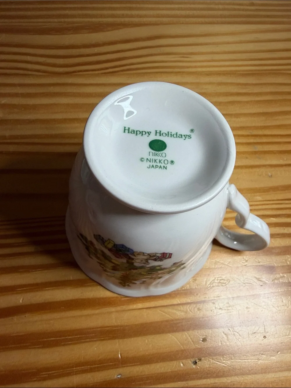 Vintage Nikko Happy Holidays Teacup and Saucer Set Christmas Tree Japan